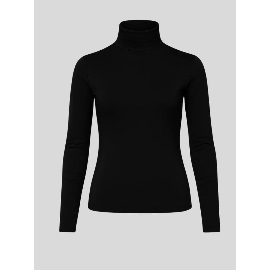 Blusa Cacharrel Manga Longa Feminina Segunda Pele Gola Alta Ribana Elegante Casual Inverno 2026