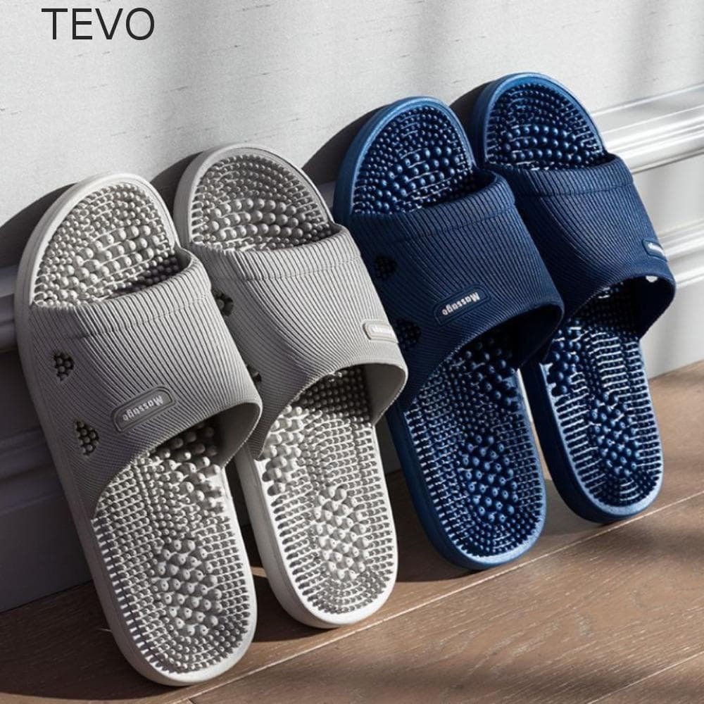 Chinelos De Massagem Grossos TEVO , Plataforma Anti-Odor Sólido , Sandálias De Slides Internas De Dedo Aberto De EVA Bea