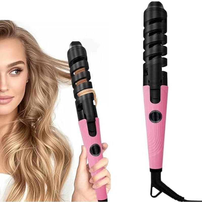Varinha De Ondulação De Cerâmica Anti-Queimadura , Modelador De Cabelo Portátil Em Espiral Automático Para Mulheres , Ro