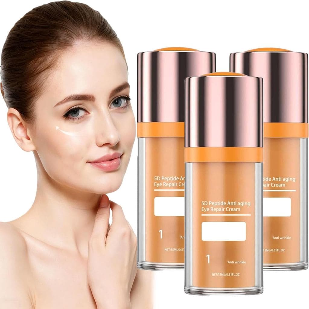 Creme para os olhos com peptídeo 5D, creme anti-envelhecimento e anti-rugas, adequado para olheiras (pacote com 3 unidad