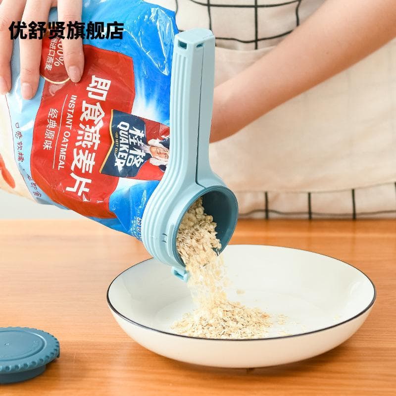 Com bico de descarga clipe de vedação clipe de alimentos saco de plástico boca cozinha à prova de umidade clipe de vedaç