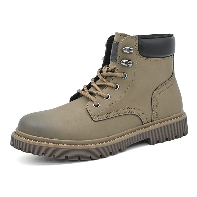 Dadong Martin botas masculinas inverno novo estilo tendência da moda britânica salto médio plano dedo do pé redondo rend