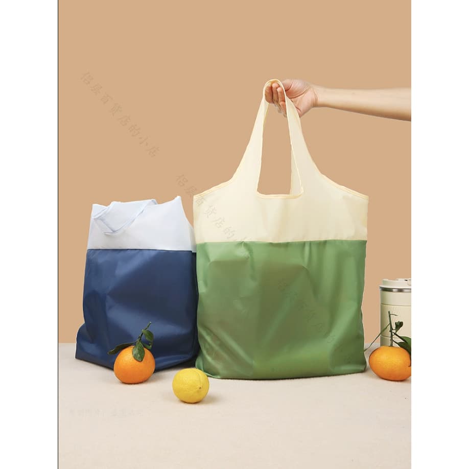 Reciclável impermeável poliéster ambientalmente amigável dobrável grande capacidade saco de armazenamento de compras de