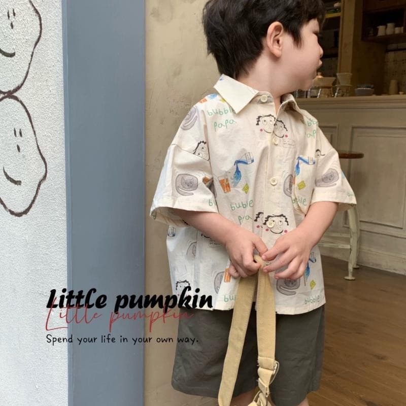 Crianças roupas infantis ternos 2024 verão novo estilo médio pequeno crianças bebê meninos camisas impressas de manga cu