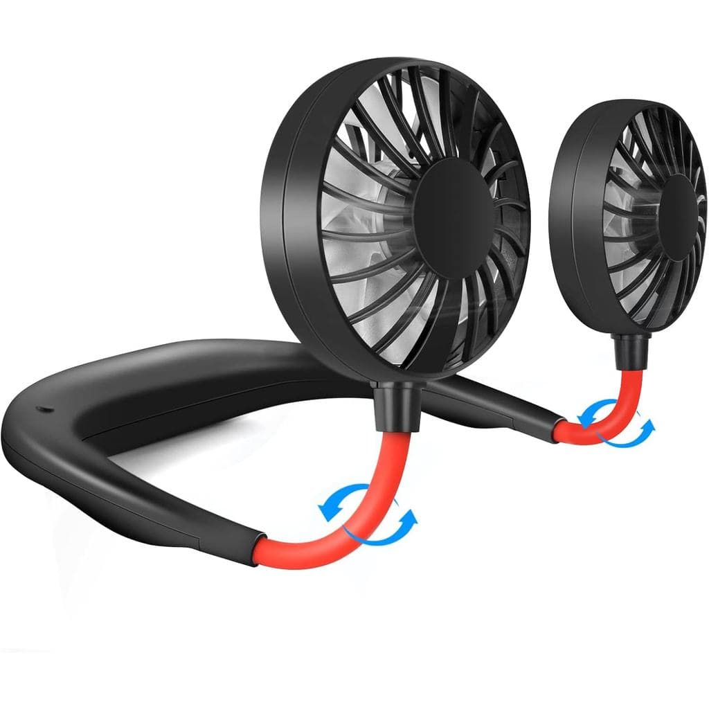 Ventilador de Pescoço Portátil JUANANIUG Recarregável, Ventilador Pessoal Sem Fio, Mini Ventilador USB Vestível com Faix