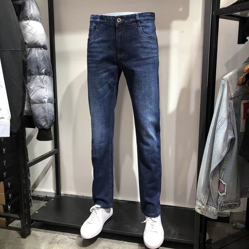 Shopping retirada gabinete marca roupas masculinas outono inverno estilo grosso mais veludo engrossado Micro-estiramento
