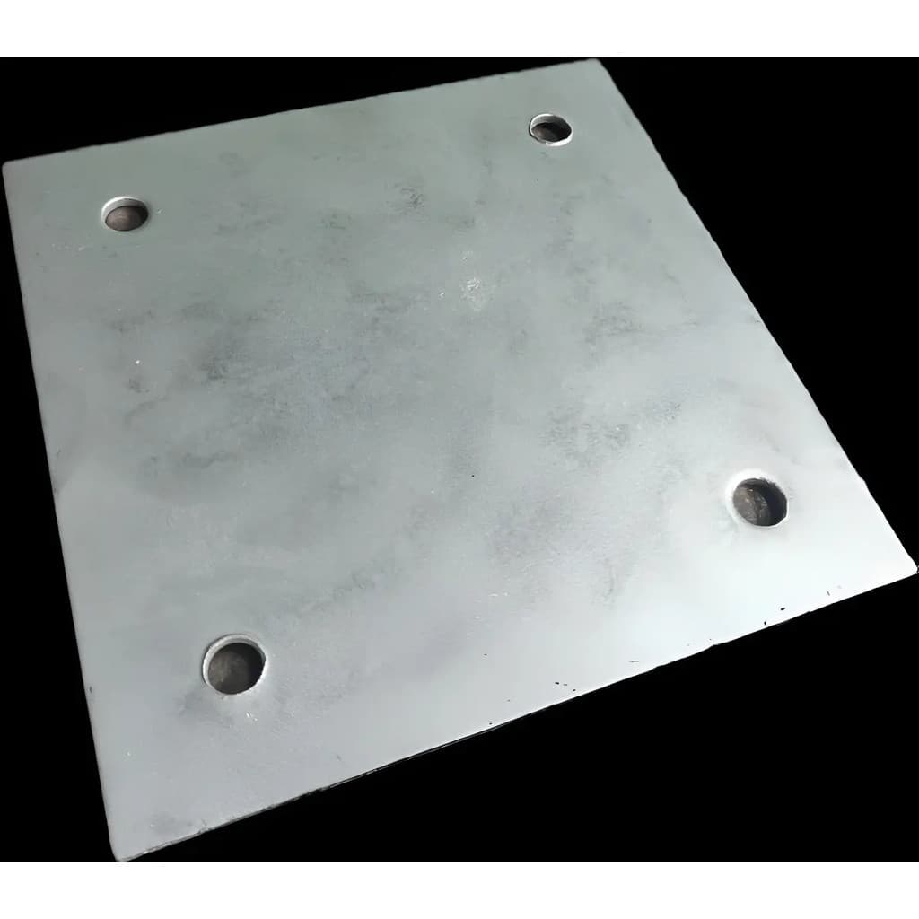 Chapa 2mm Sapata 20x20 Com 4 Furos 11mm