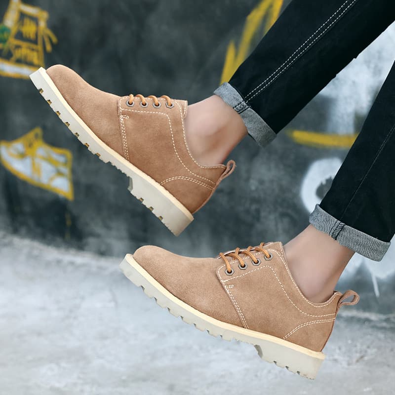 Couro genuíno Retro baixo-Top sapatos casuais respirável sapatos masculinos populares tênis na moda Martin sapatos à pro