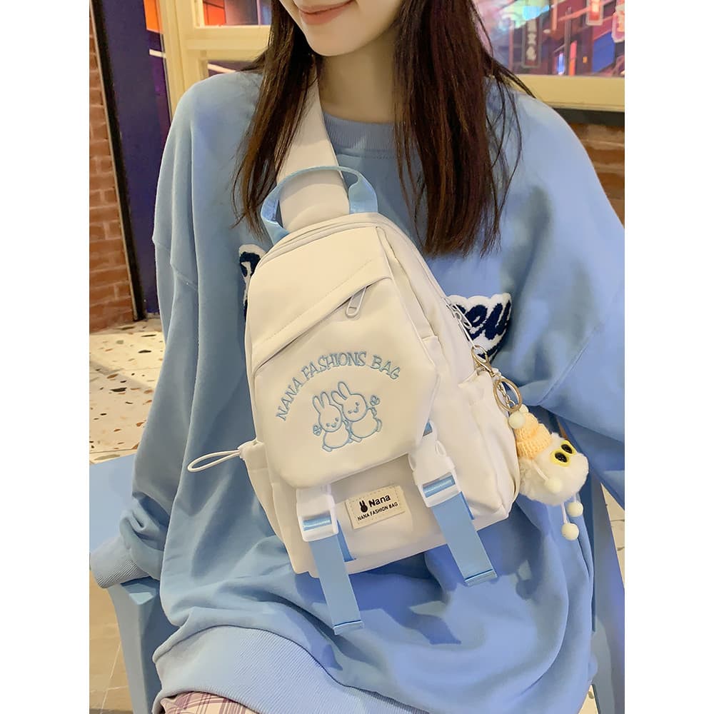 Bolsa de peito infantil feminina 2025 novo estilo carta senhoras bicicleta de estrada saco de ciclismo mochila montanhis