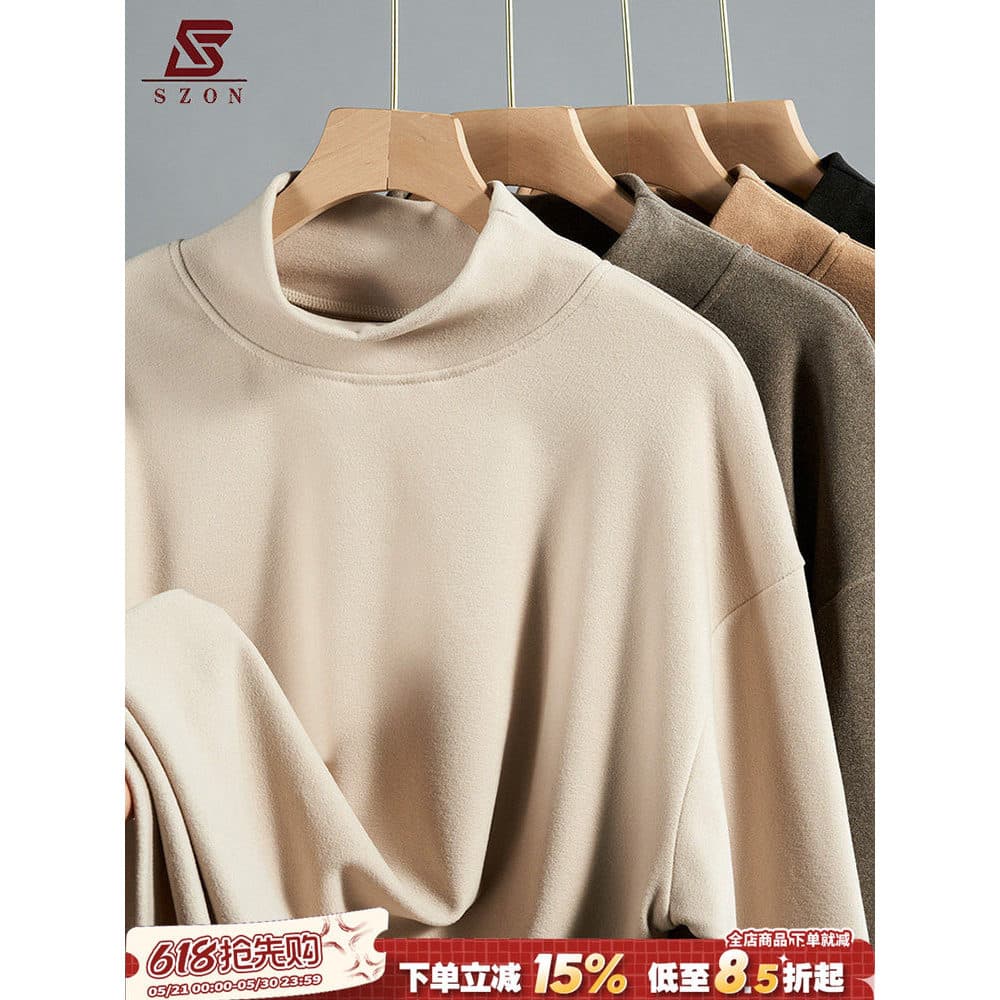 Camisa de fundo de veludo alemão masculina outono inverno engrossado quente roupas masculinas interior de manga comprida