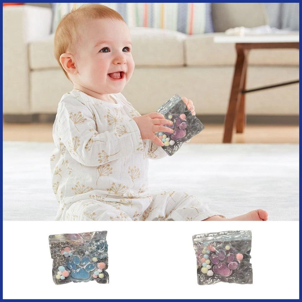 Brinquedo de Alívio de Estresse para Gatos, Gel TPR com Glitter, Ultra Macio e Alta Elasticidade para Aliviar a Irrita