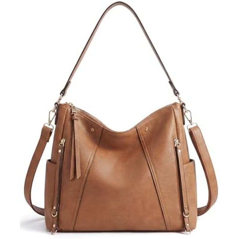 Bolsa Missnine Hobo Para Mulheres , Crossbody E Bolsas De Ombro De Couro Vegano Com Vários Bolsos