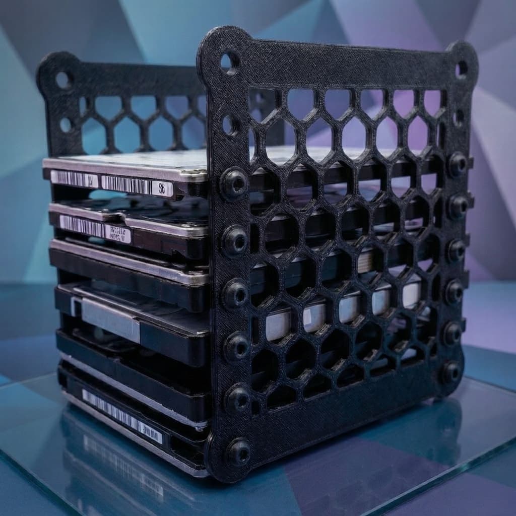 Suporte Rack Vertical Para HDs 2.5" 3.5" - Computadores