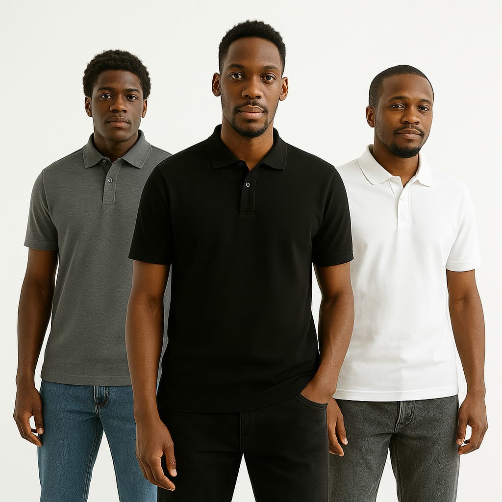 Kit 3 Camisa Polo Masculina Piquet Básica Casual Confortável Dia a Dia