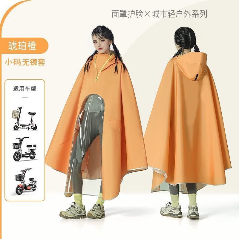 Capa de chuva bateria elétrica bicicleta única feminina Extra grossa longa corpo inteiro à prova de chuva motocicleta eq