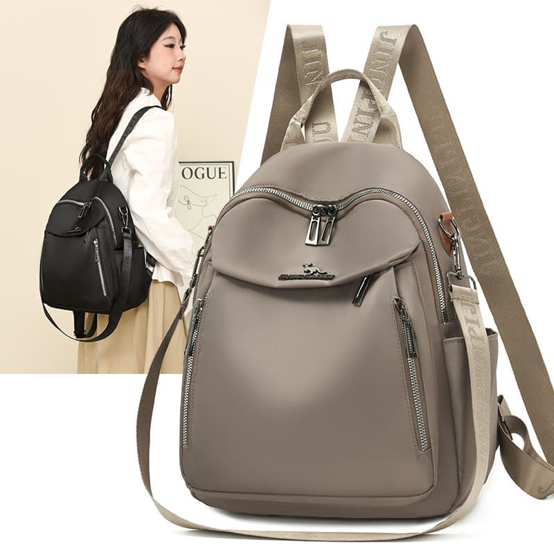 Mochila feminina 2025 novo estilo moda leve Casual mochila náilon All-Match saco de viagem grande capacidade bolsa de om