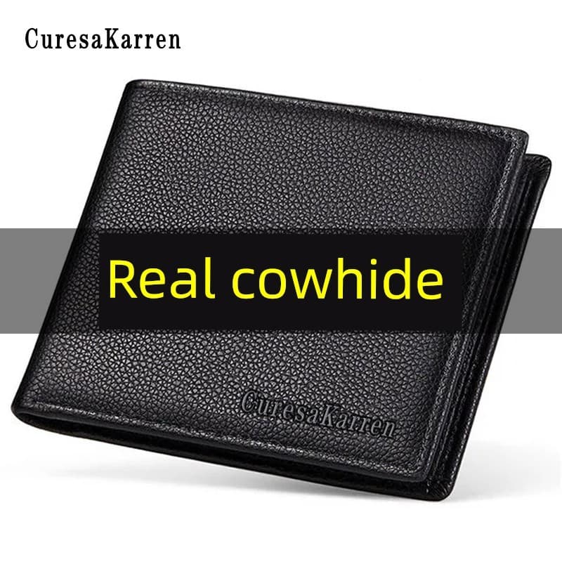 carteira masculina carteira masculina com ziper Carteira masculina estilo couro genuíno 2025 novo estilo simples High-En