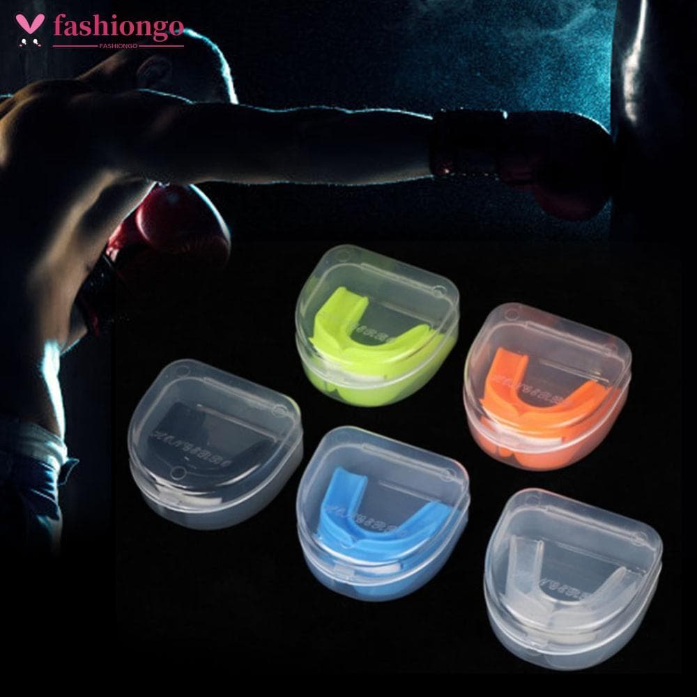 FASHIONGO 1Pc Dupla Camada EVA Protetor De Dente Basquete Boxe Sanda Taekwondo Anti-Mordida Desgaste B9U9