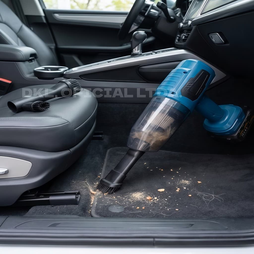 Aspirador De Pó Para Carro e Casa Sem Fio 48V/ 150W Recarregável De Alta Potência 100ml DKL