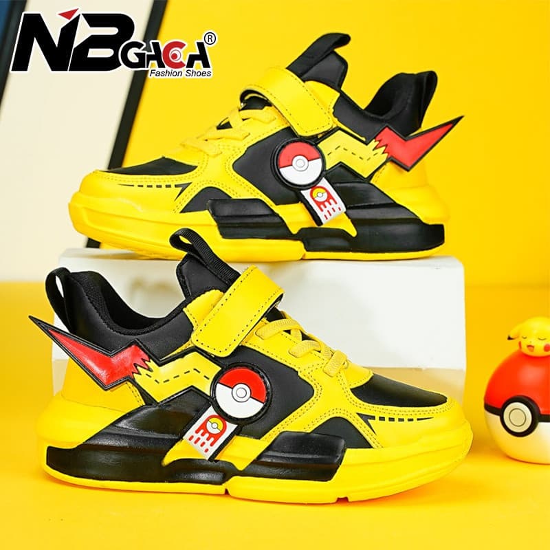Tênis Infantis de Desenho Animado Pokémon, Calçados Esportivos Clássicos para Meninos, Novidade 2023, Tênis de Caminhada