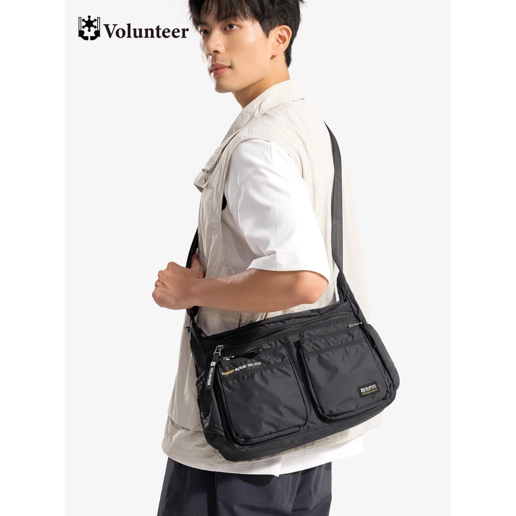 Walondier bolsa mensageiro masculina novo estilo moda Commuter saco masculino Oxford pano saco Multi-bolso leve bolsa de