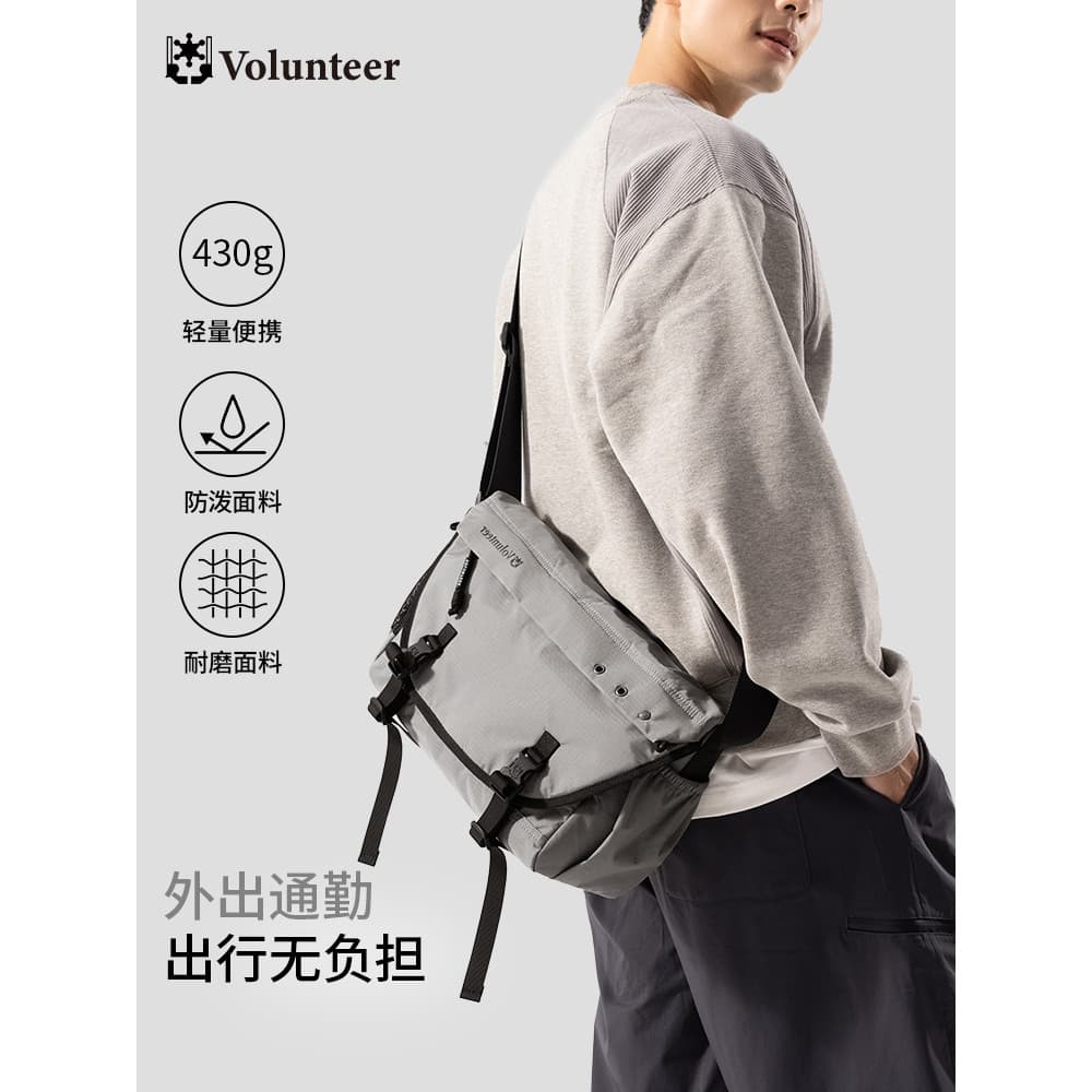 Warondier Bolsa mensageiro masculina estilo funcional, grande capacidade, vários bolsos, bolsa mensageiro, bolsa de ombr