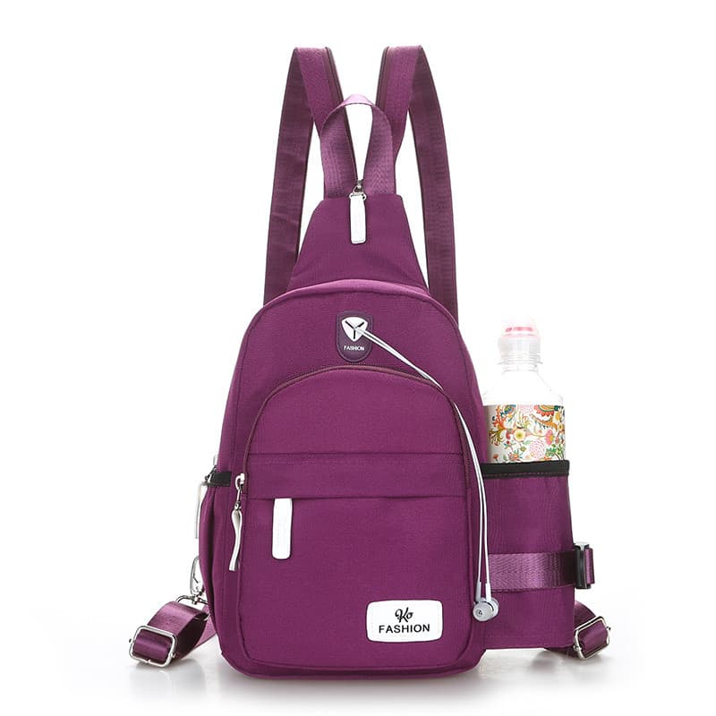 Novo estilo versão coreana dupla utilização viagem Mini mochila saco de peito feminino Casual náilon viagem Cross-corpo