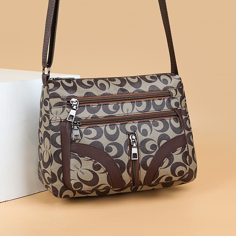 Bolsa feminina multicamadas 2026 novo estilo de um ombro mãe de meia-idade bolsa de moedas de compras média