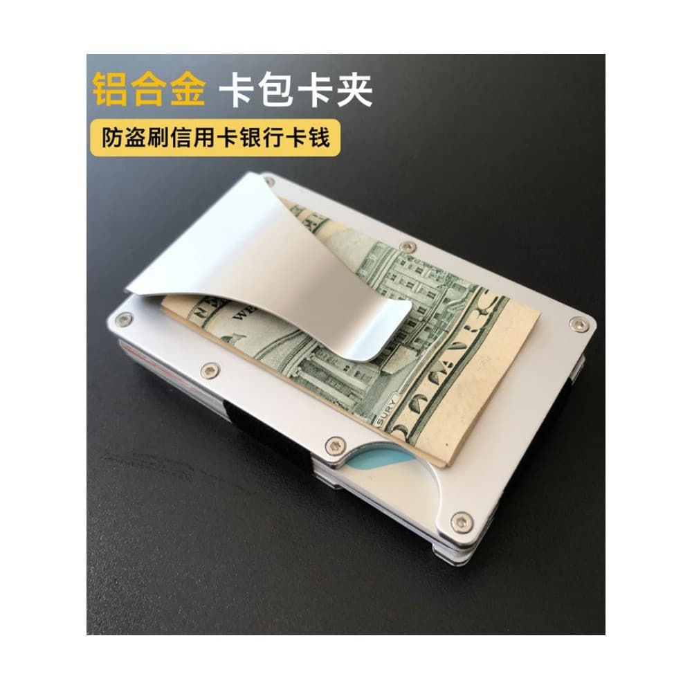 Porta-cartões de moda masculina de liga de alumínio, porta-cartões multifuncional, novo estilo, carteira ultrafina femin