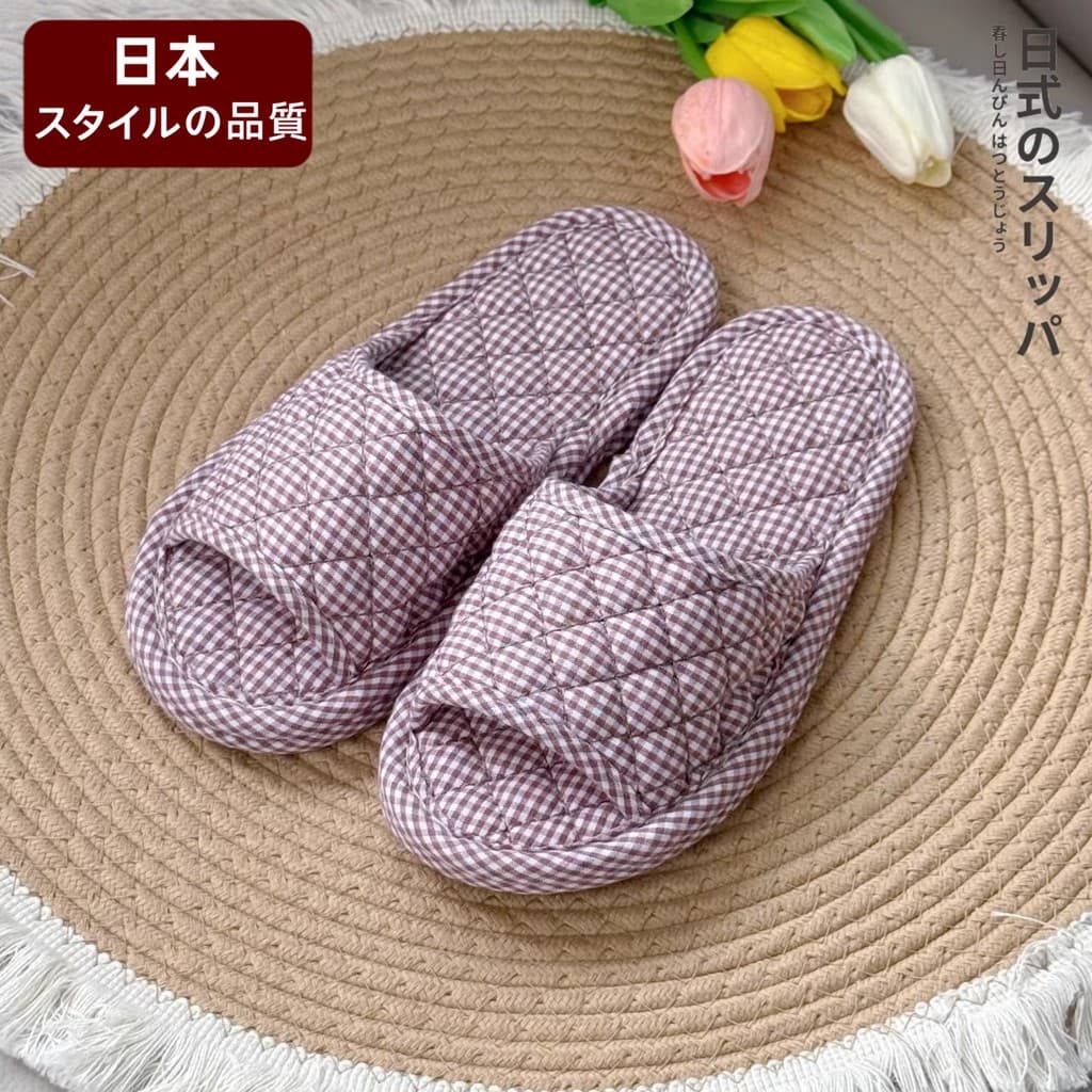 Chinelos de tecido feminino 2026 novo estilo primavera verão mudo interior casa antiderrapante feminino piso pano sola c