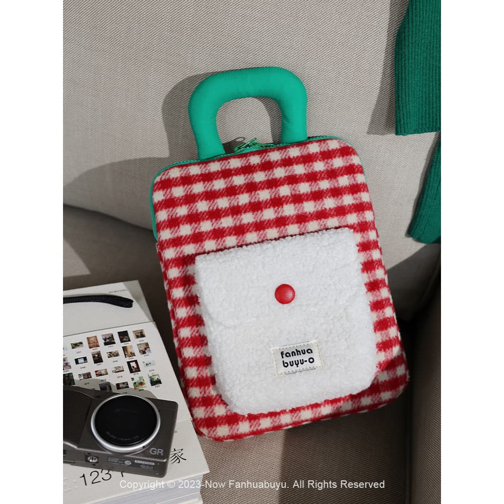 Fanhua sussurro novo estilo natal portátil Tablet saco de armazenamento feminino iPad caso protetor portátil bonito saco