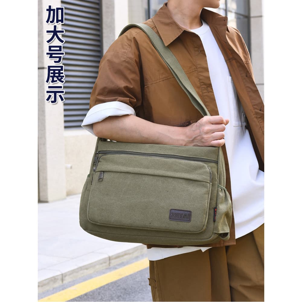 Plus Size bolsa masculina novo estilo bolsa de lona grande capacidade bolsa de ombro masculina bolsa de viagem Cross-bod