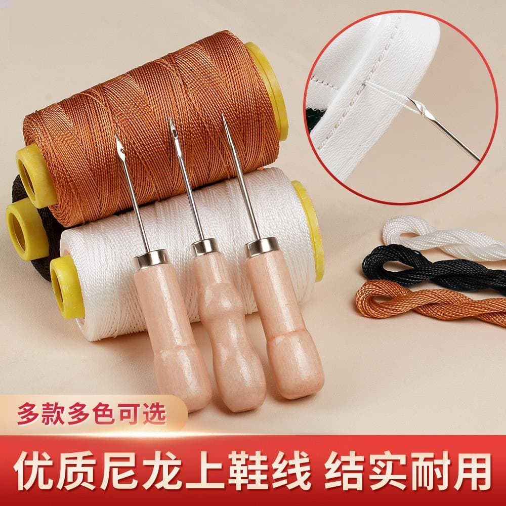 Sapato furador crochê linha especial para costura sapatos náilon doméstico artesanal sapato reparação linha pneu velho @