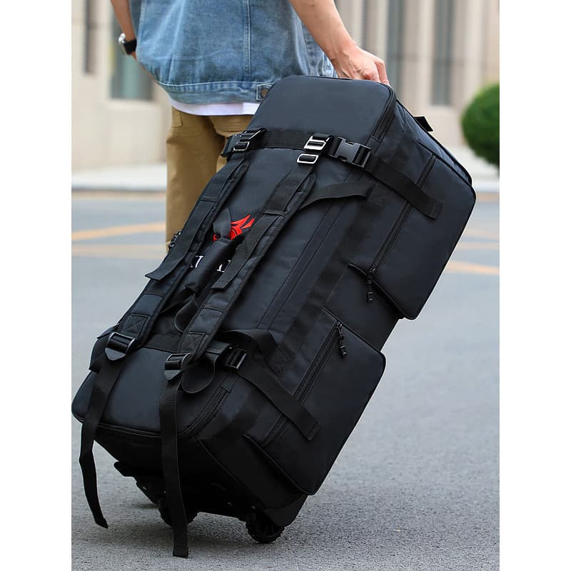 Homens novo estilo grande mochila de viagem dobrável mochila com roda equipamentos ao ar livre ciclismo camelo saco mult