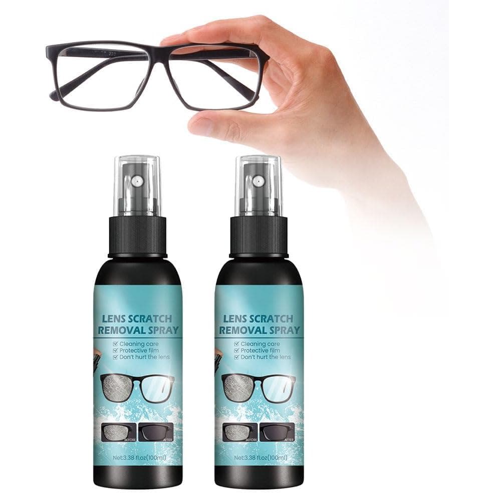 Spray Removedor de Riscos para Óculos, Kit de Reparação e Limpeza de Lentes, Removedor de Riscos para Óculos, Reparação