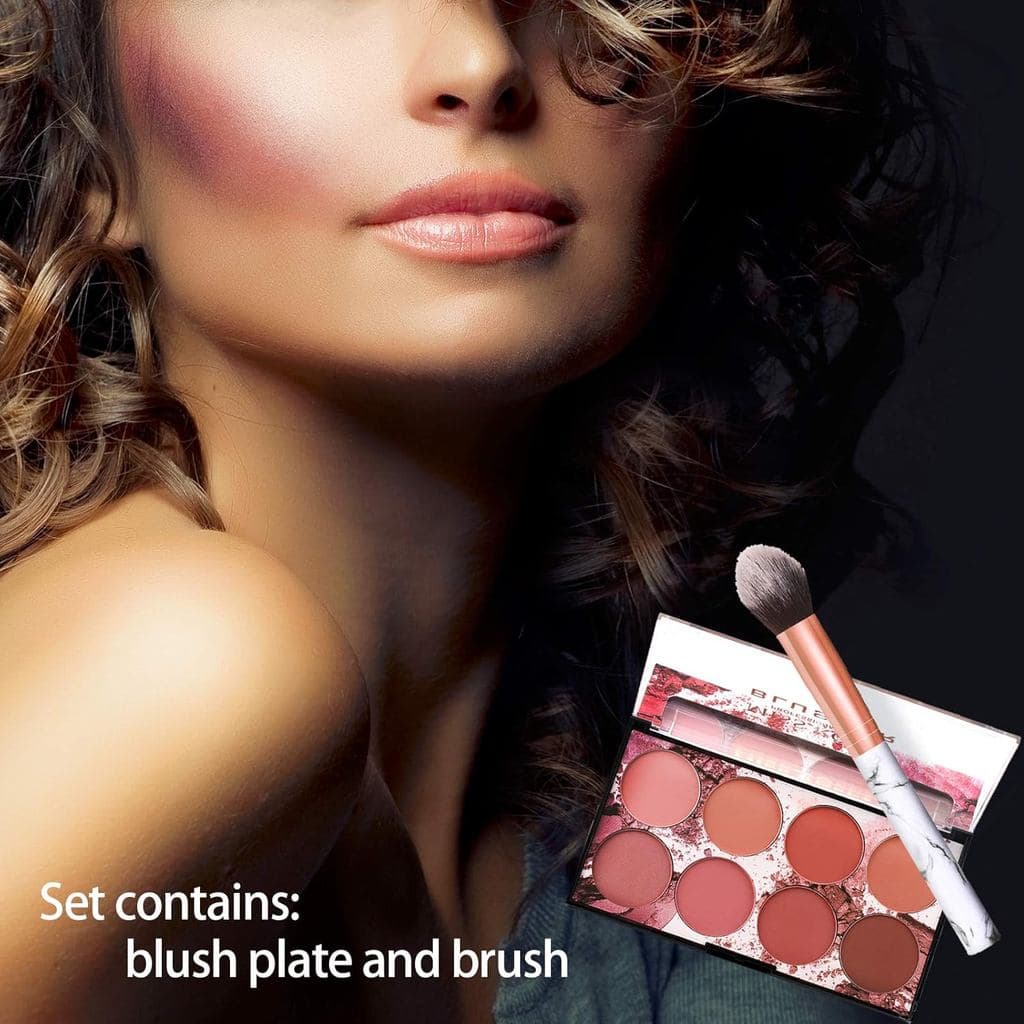 Paleta De Blush NewBang 8 Cores , Mineral Fosco Em Pó Brilhante E , Contorno