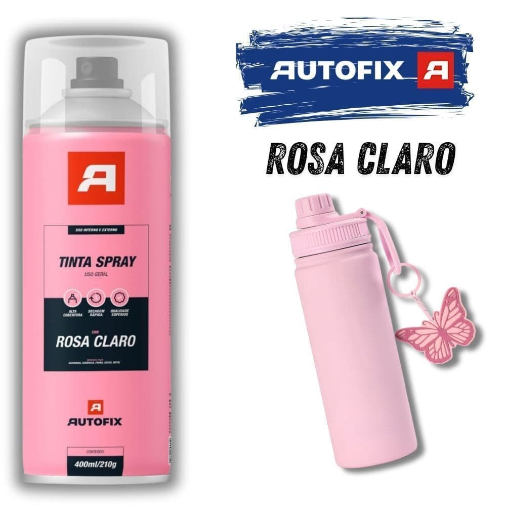 2 Tinta Spray Rosa  Salmão Uso Geral  400ml – durável ok