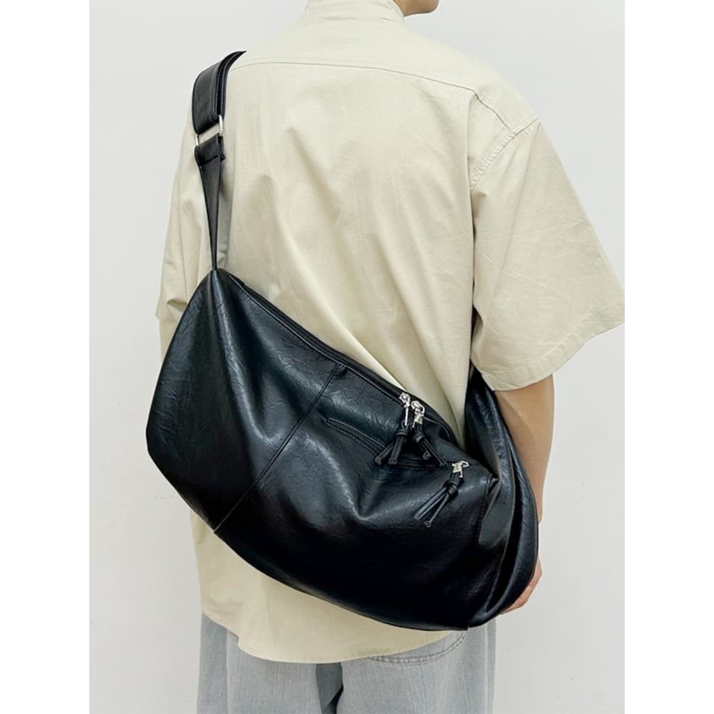 Bolsa mensageiro masculina de grande capacidade, bolsa de bolinho da moda, bolsa de ombro Casual, bolsa perdida, novo es