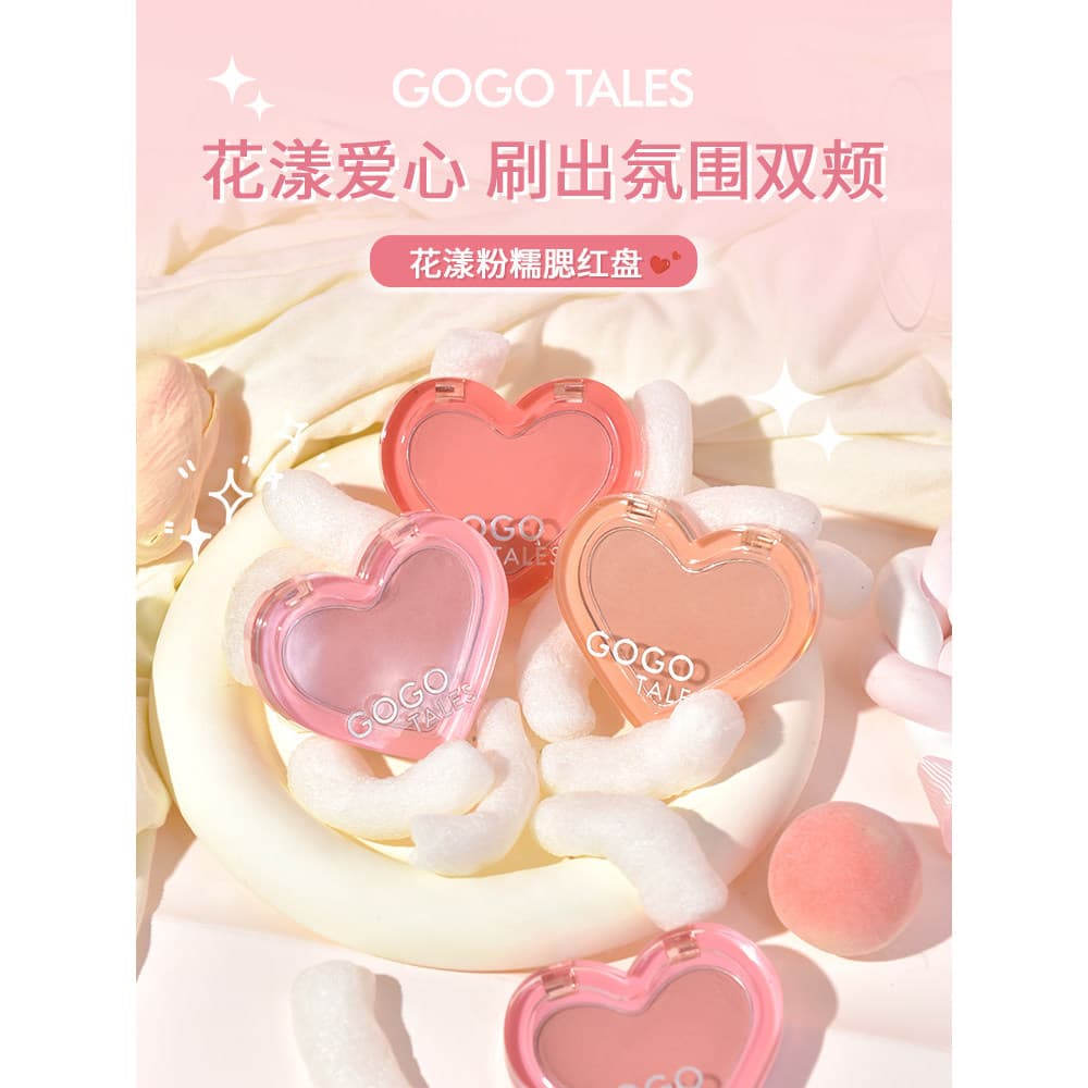 [Conjunto de 2 peças] GOGO TALES GOGO Dance Monocromático Blush Palette Expansão Shrink Sun Red Blush Roxo Rouge Matte