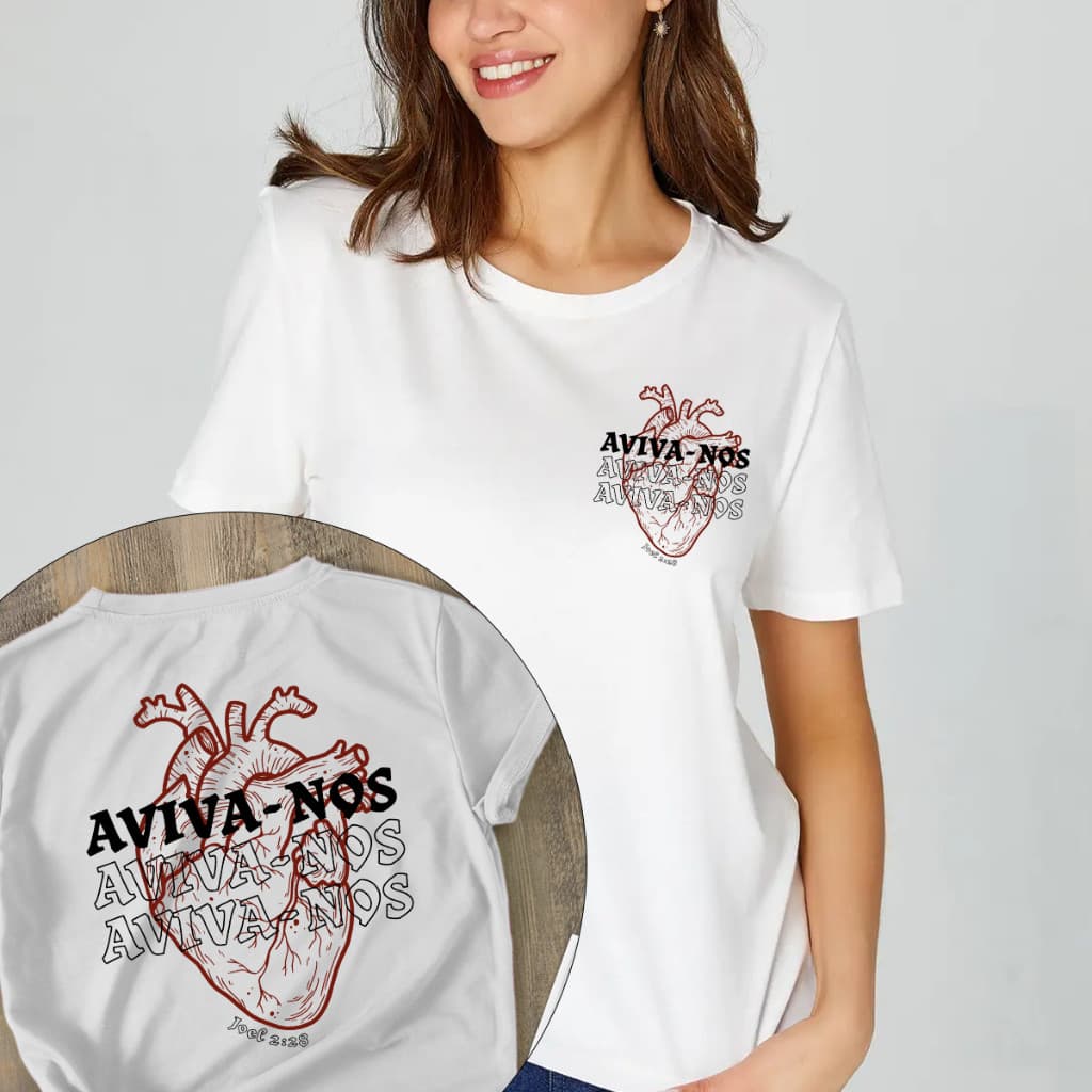 Camiseta T-Shirt Cristã 100% Algodão "Aviva-Nos"