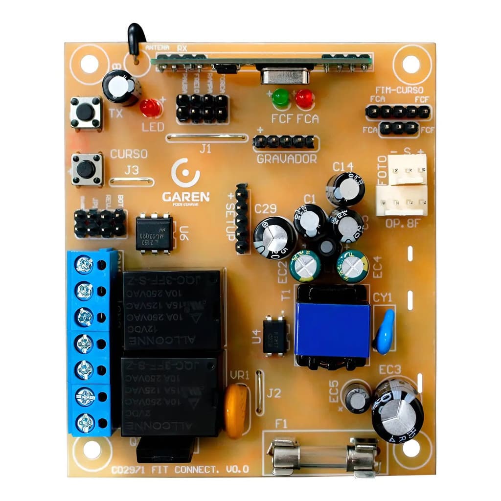 Placa Motor Portão Eletronico Garen Kdz Speed Wave Light Fit Marrom-claro