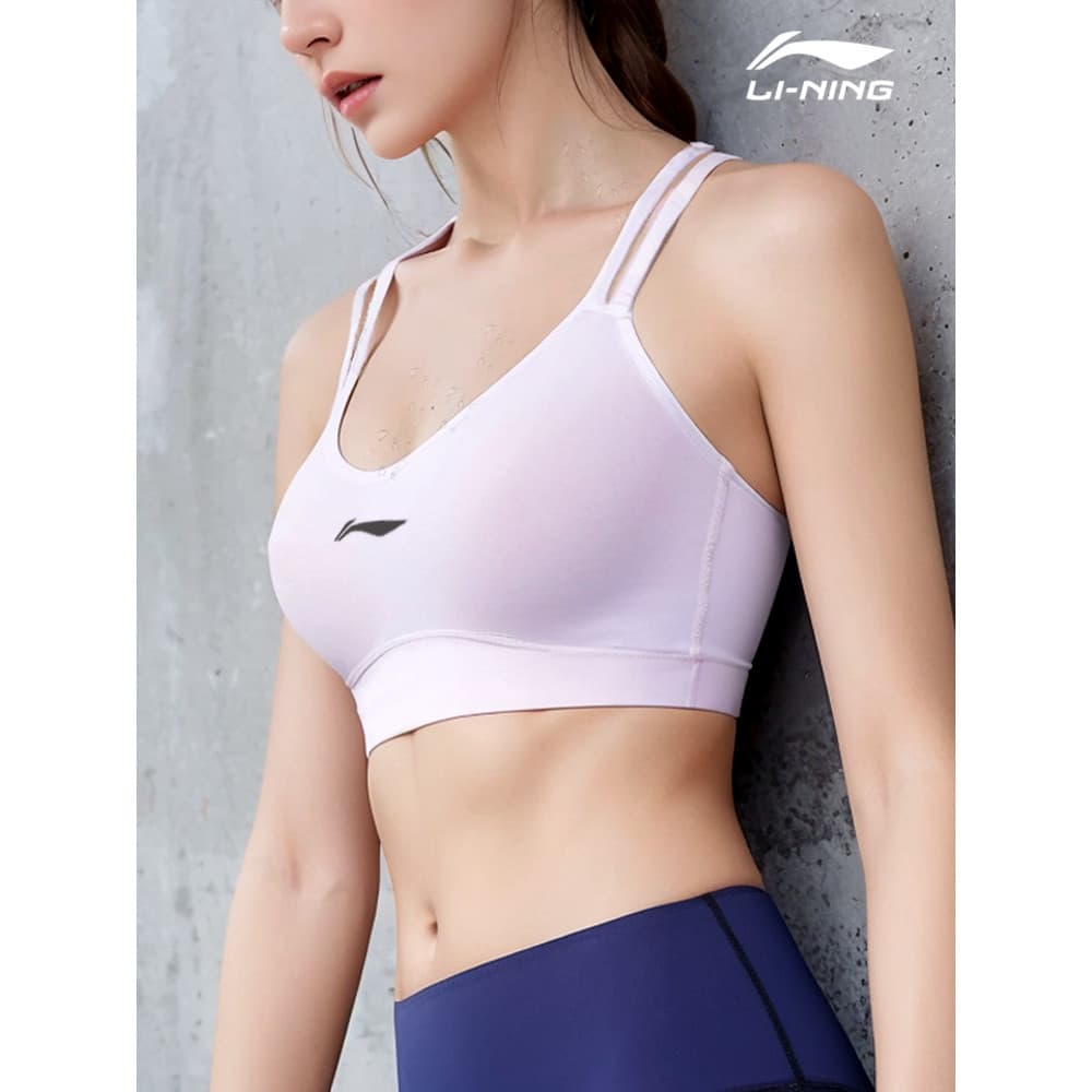 Li Ning Roupa íntima esportiva de alta intensidade sutiã Anti-flacidez treinamento lindo Top traseiro à prova de choque