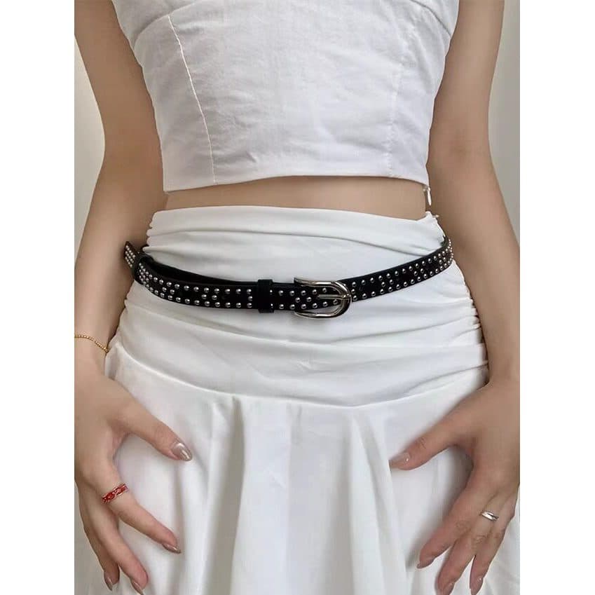 cinto feminino largo cinto feminino Retro rebites cinto preto nicho feminino y2k quente estilo menina vestido cinto mais