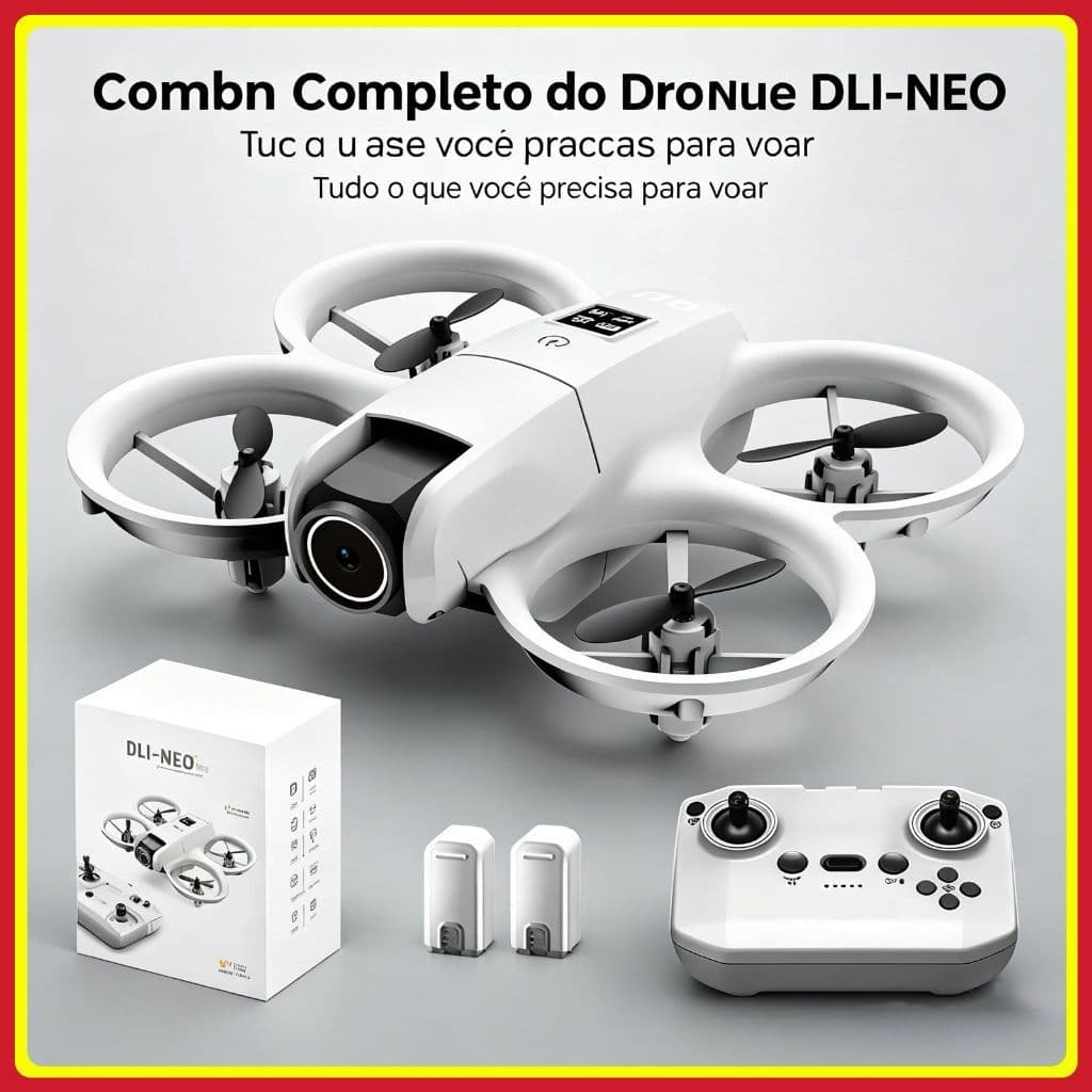 DLI Mini Drone HD Profissional WIFI Dual Cmaera Altitude RC Quadcopter Brinquedos 2 Baterias