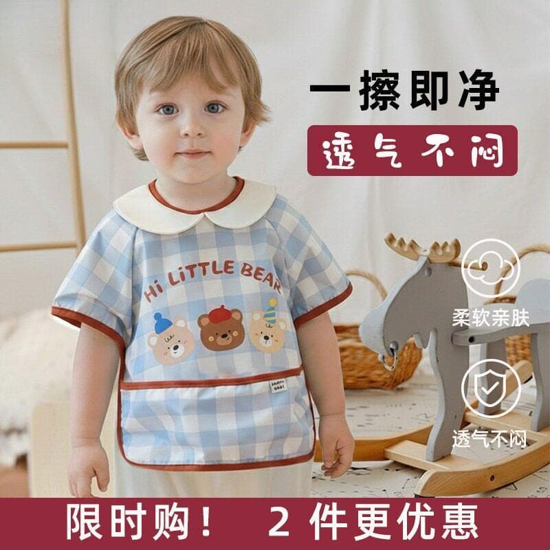 Bebê comer macacão bebê meninos babadores infantis à prova dwaterproof água anti-sujeira anti-vestir suplementos aliment