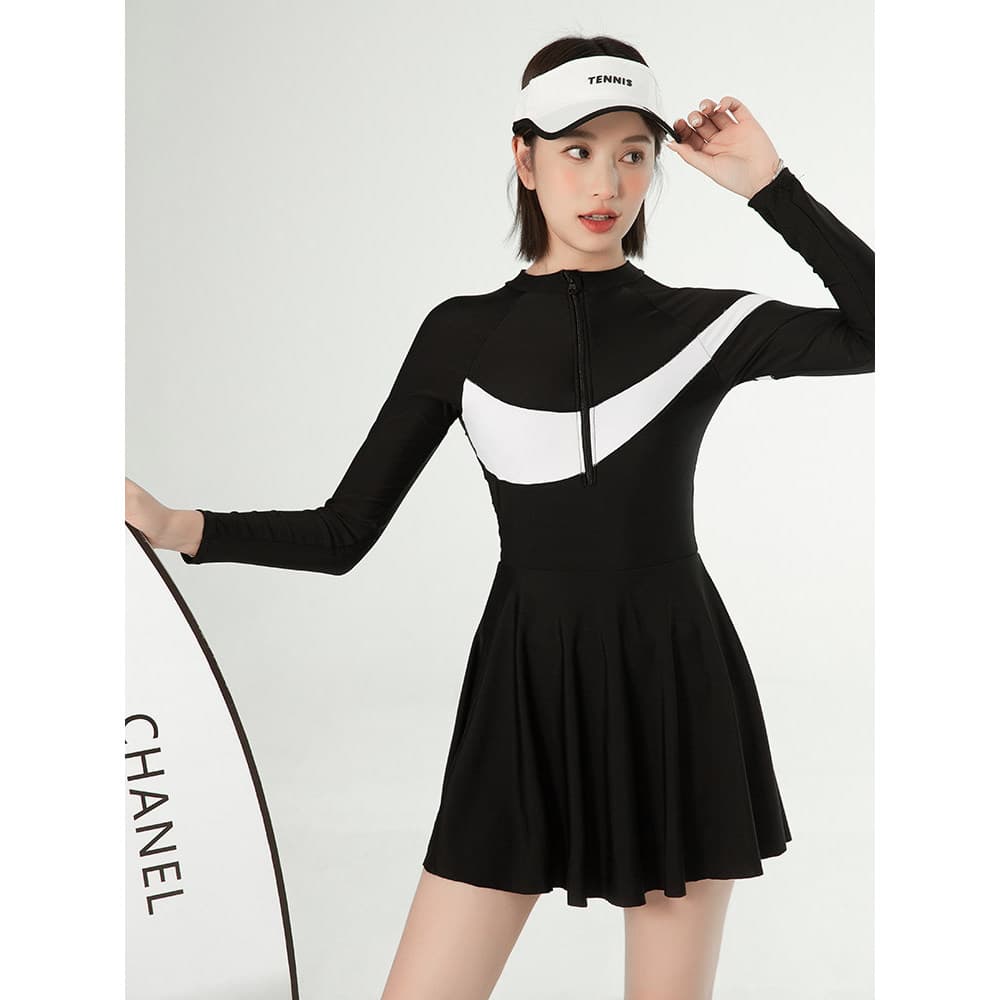 Tamanho grande medusa High-End maiô feminino calças de manga comprida terno de mergulho feminino Split protetor solar es
