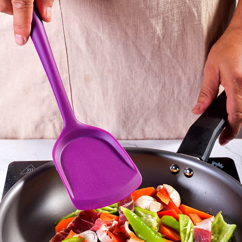 Espátula de Silicone resistente a altas temperaturas, espátula de cozinha, espátula de prato pequeno, panela antiaderent