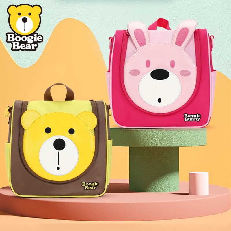 Buji urso único duplo dupla utilização saco do mensageiro mochila crianças bonito dos desenhos animados pequeno saco de