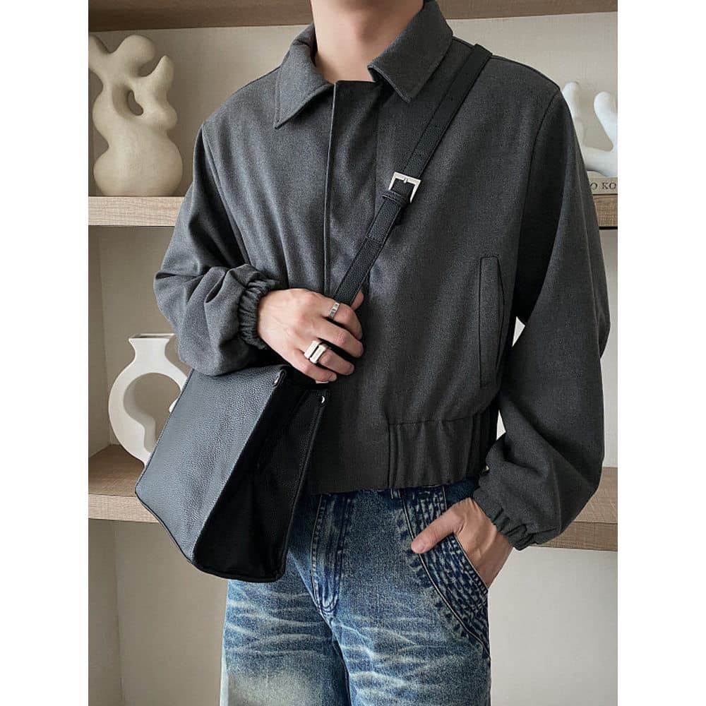Estilo minimalista lichia padrão sacola de couro macio masculino All-Match saco do mensageiro versão coreana Commuter sa