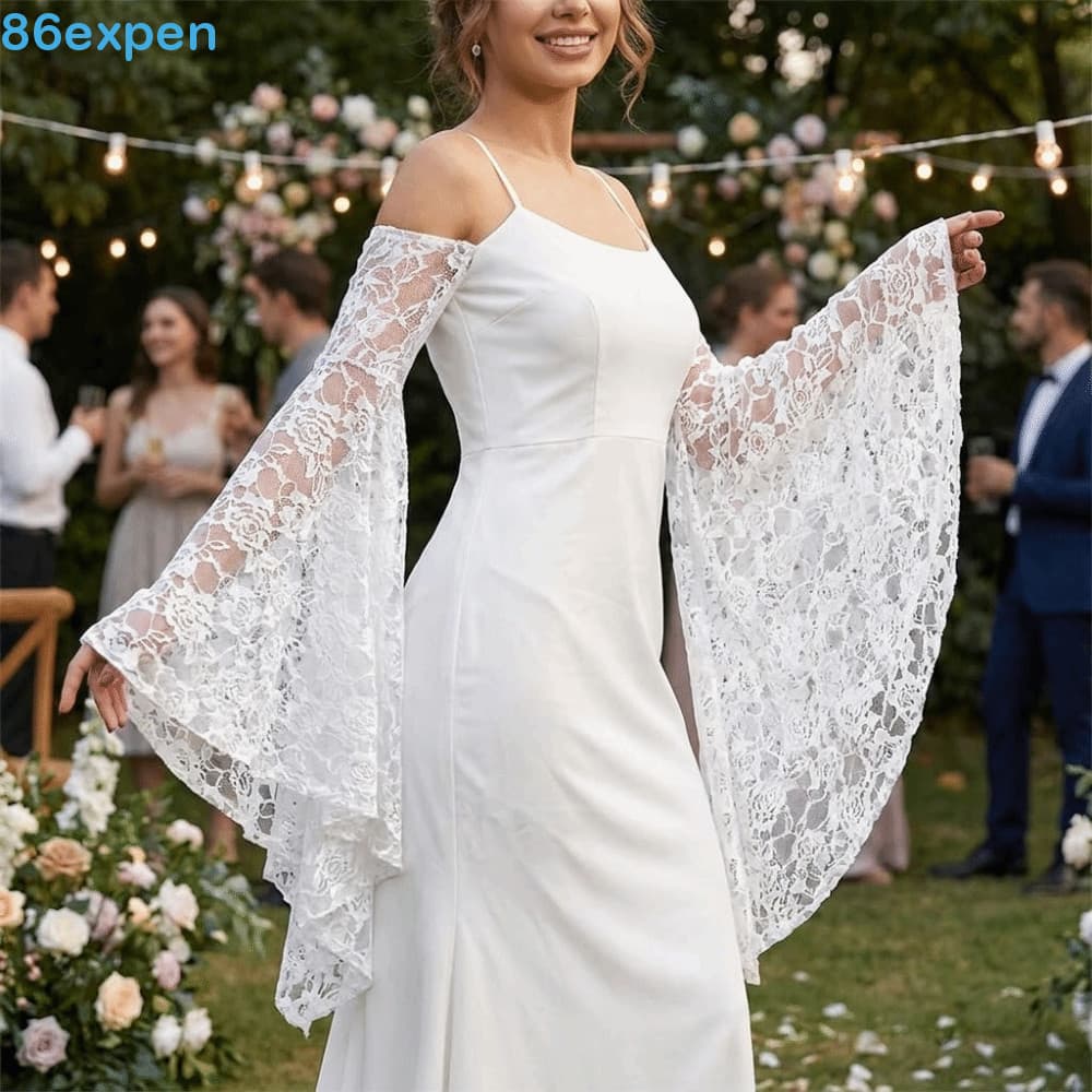 EXPEN1 Mangas Longas De Tule , Luvas De Noiva Transparentes E Finas Com Decoração De Braço Elegante , Destacáveis Respir